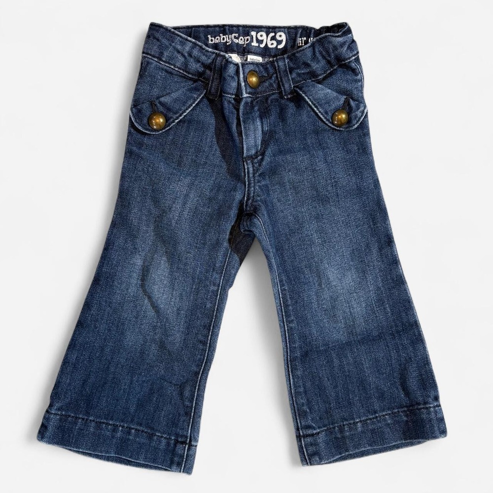 Baby Gap Lil' Wide Leg Navy Blue Denim Jeans 18-24M